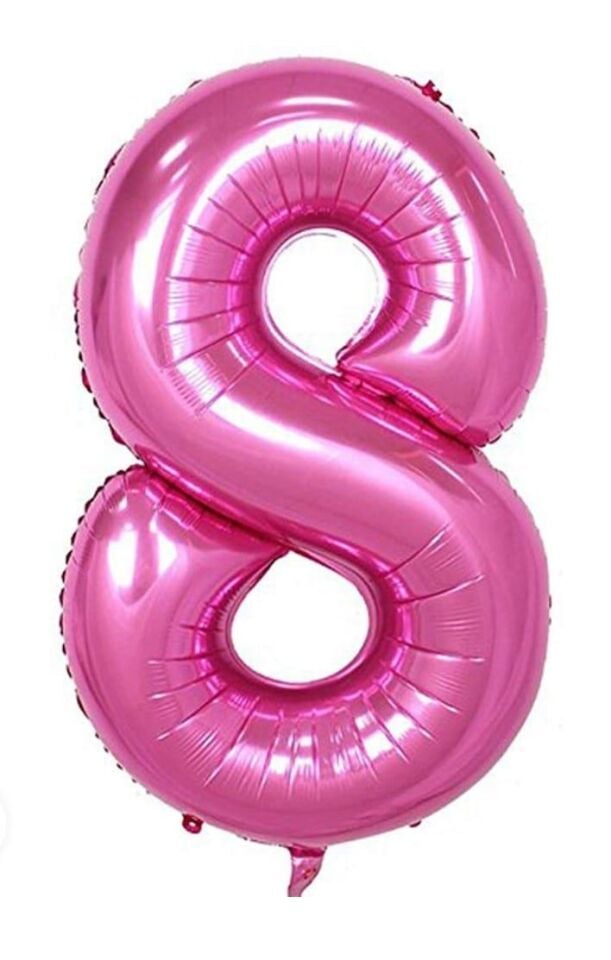BALON FOLYO 40'' RAKAM PEMBE 8