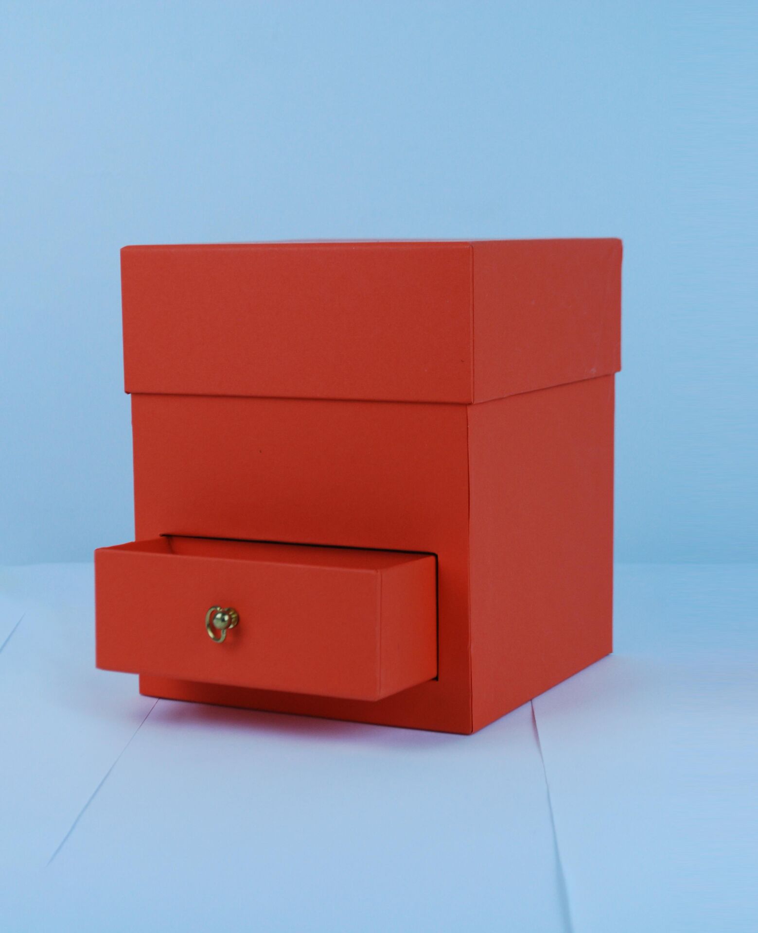 RCP ÇEKMECELİ  KARE TEKLİ KUTU 16*19 TURUNCU