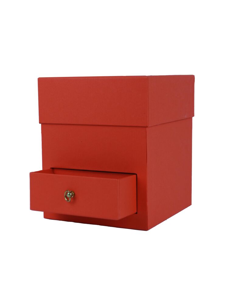 RCP ÇEKMECELİ  KARE TEKLİ KUTU 16*19 TURUNCU