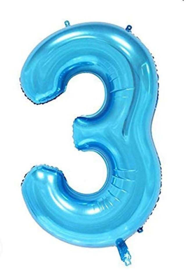 BALON FOLYO 40'' RAKAM MAVİ 3