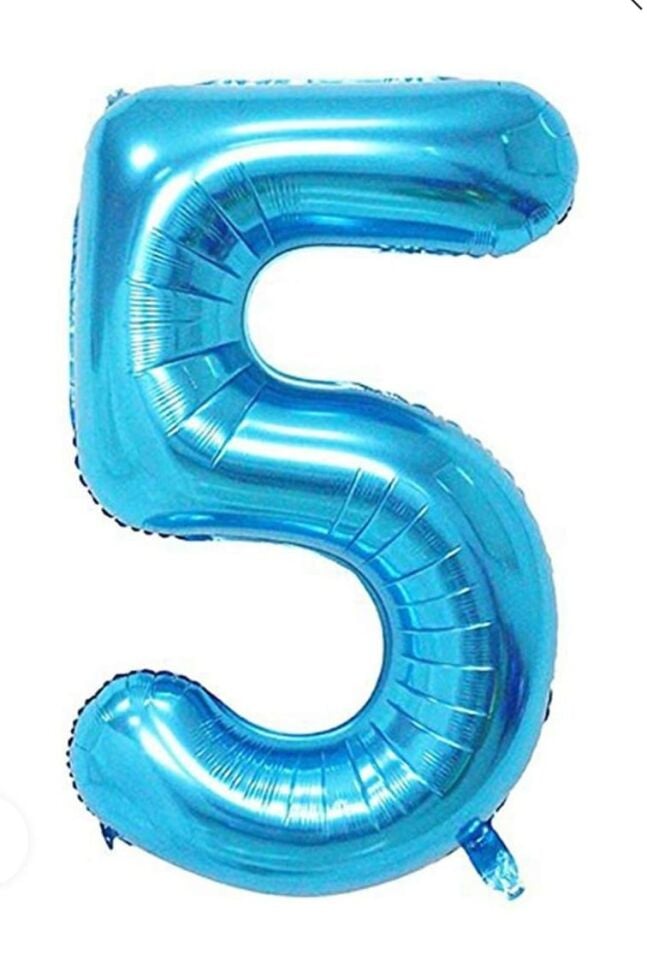 BALON FOLYO 40'' RAKAM MAVİ 5