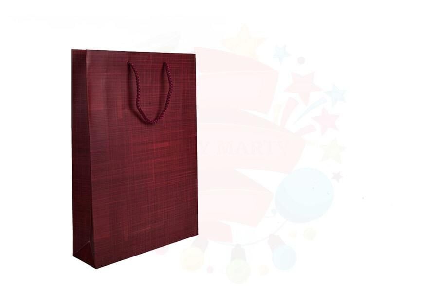 ÇANTA KARTON SELOFANLI 35*42 BORDO 10'LU