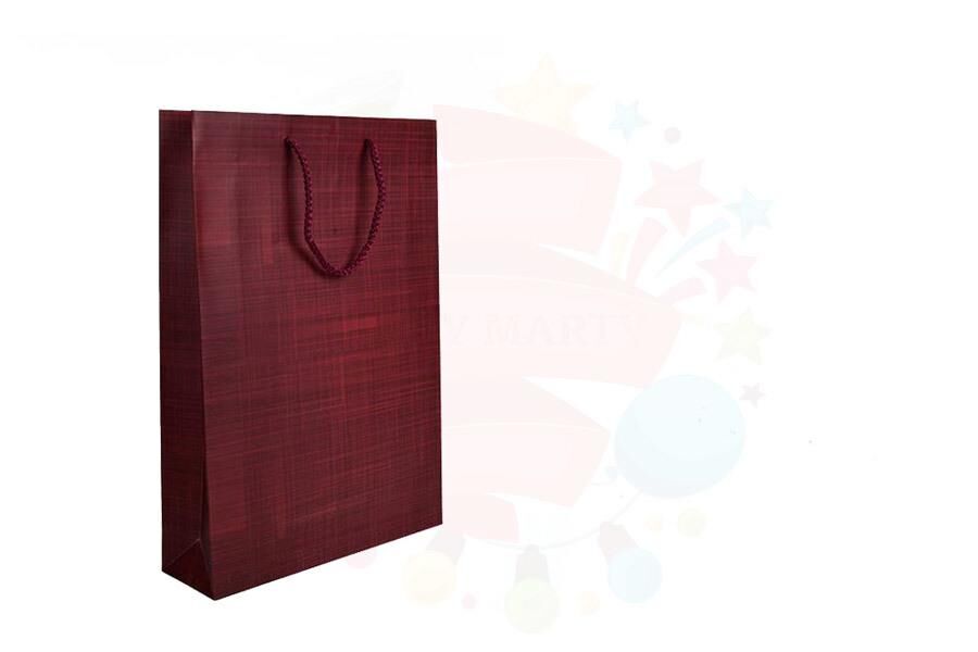 ÇANTA KARTON SELOFANLI 35*42 BORDO 10'LU