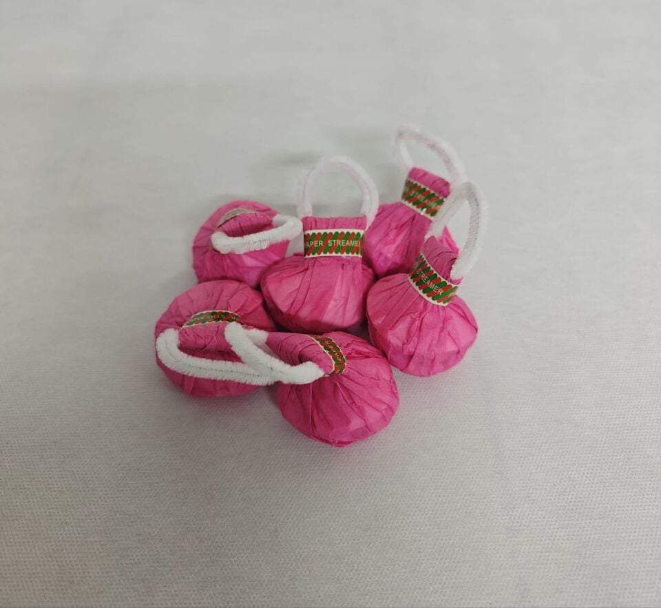 KONFETEL KONFETİSİ SERPANTİN PEMBE PK İÇİ 6 ADET