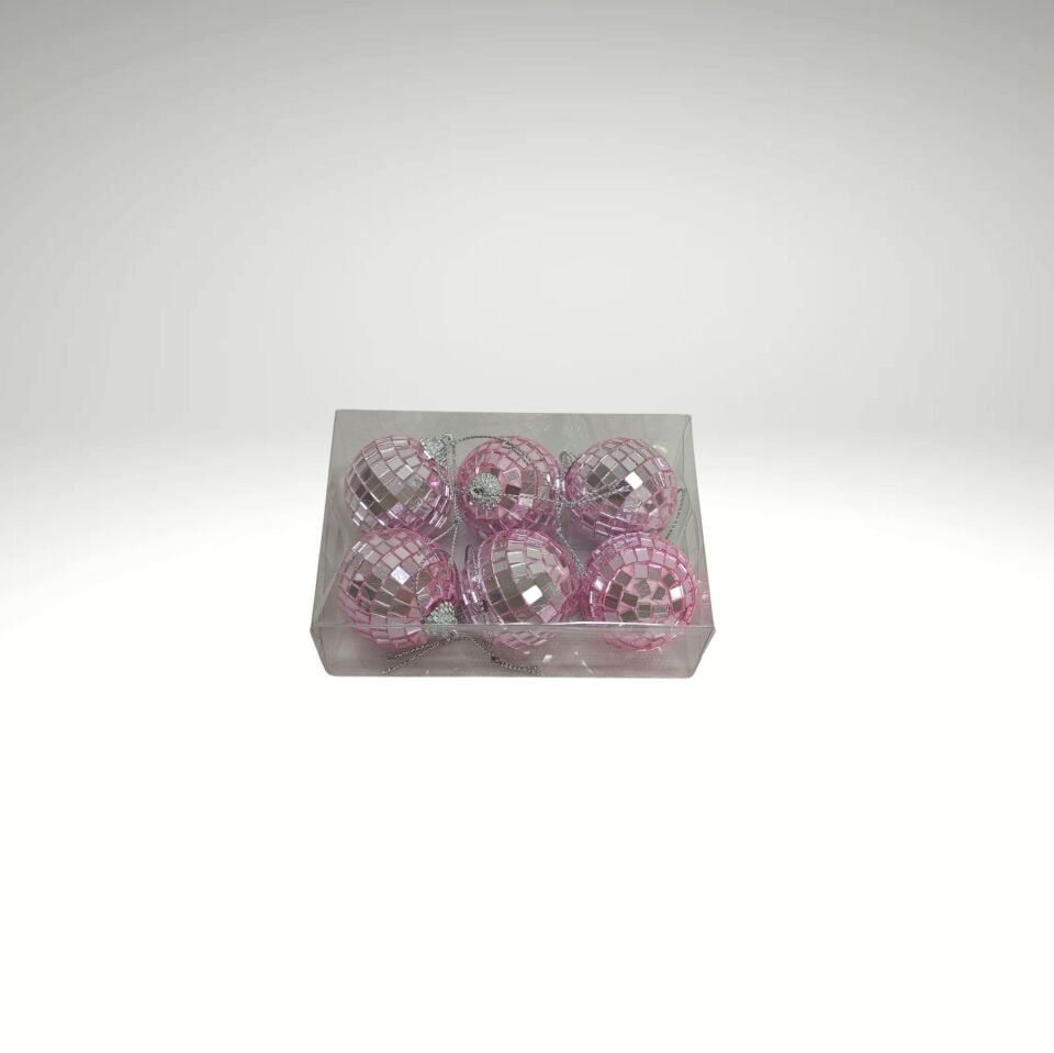 DİSKO TOP 4 CM 6 LI PEMBE