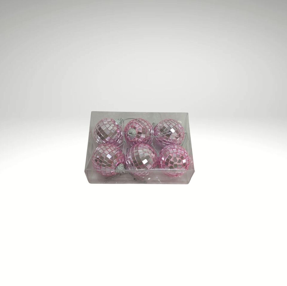 DİSKO TOP 4 CM 6 LI PEMBE
