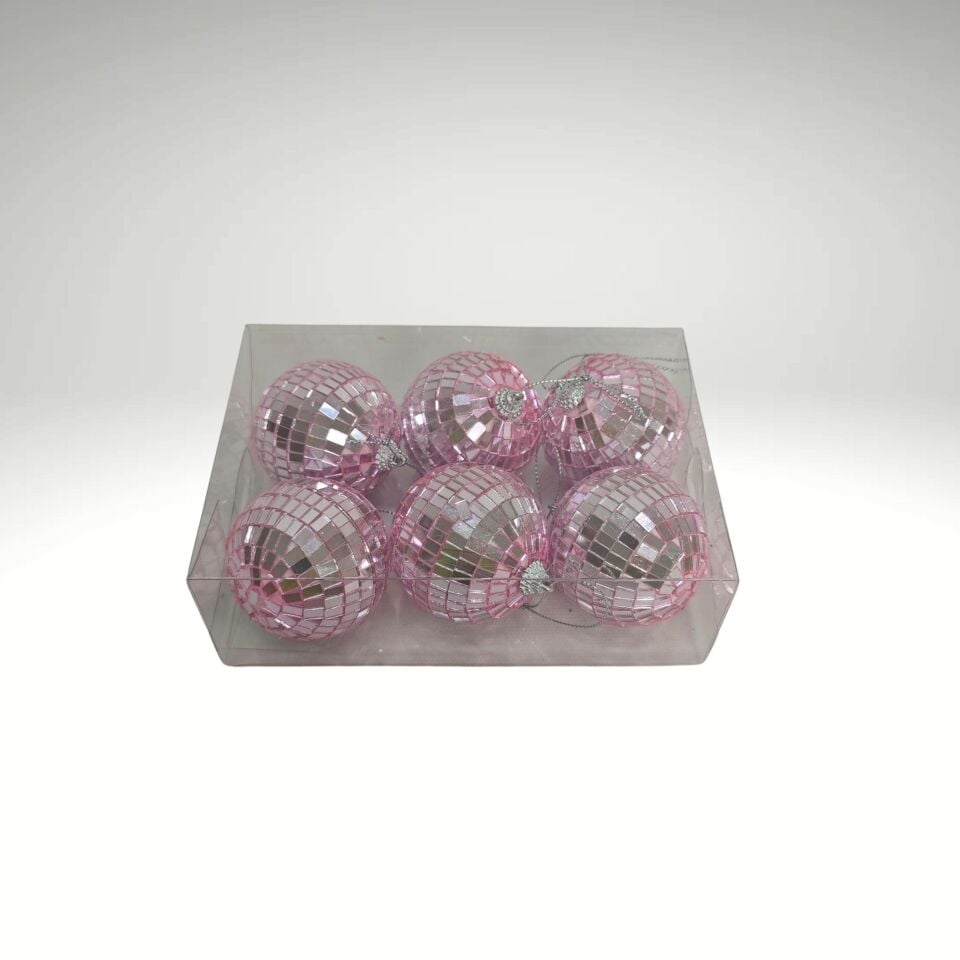 DİSKO TOP 6 CM 6 LI PEMBE