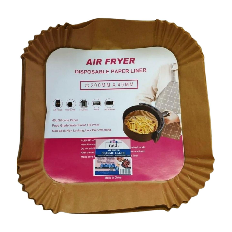 FRİTÖZ PİŞİRME KAĞIDI 20X20 KARE CM (25 AD)