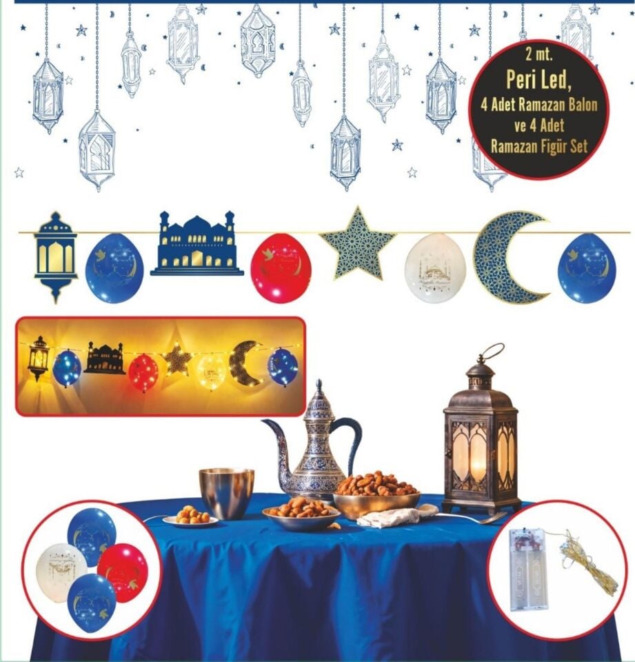 RAMAZAN FİGÜR LEDLİ BALONLU SET