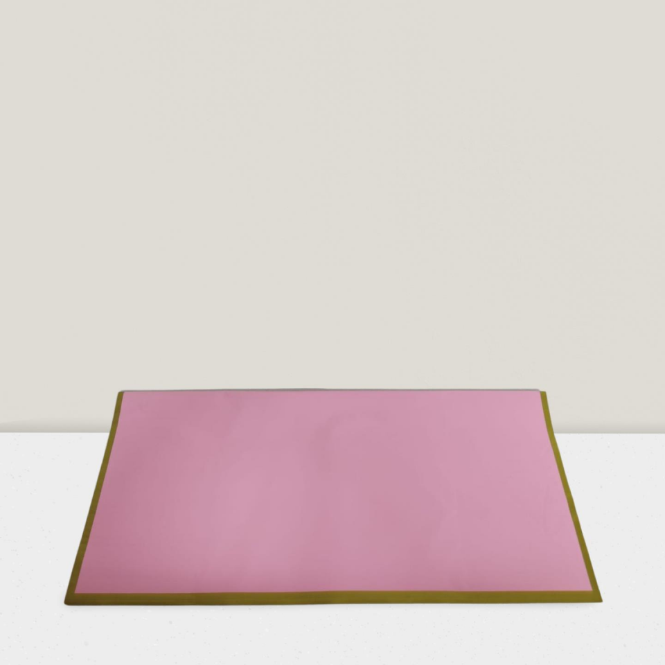 BUKETLİK PP ALTIN KENARLI PEMBE  58*58 20 Lİ