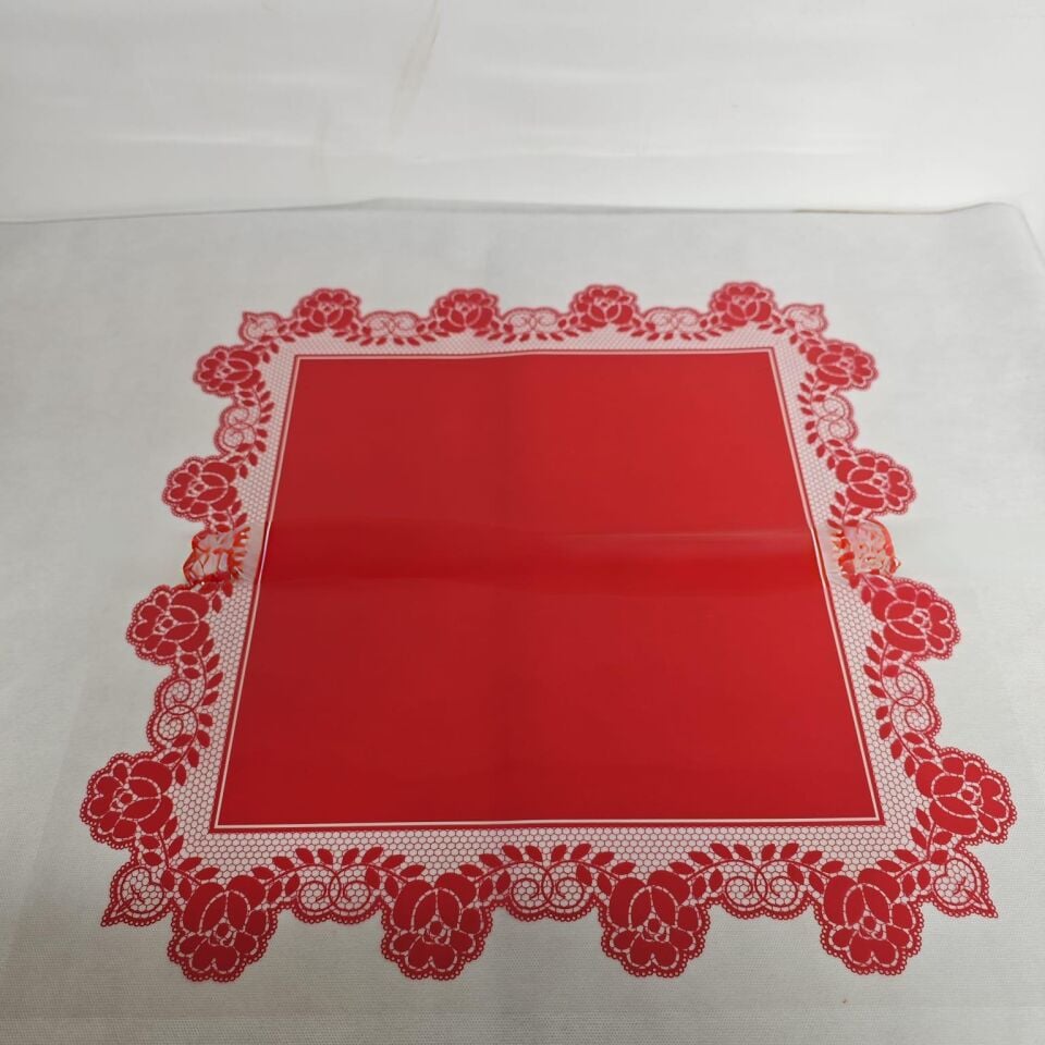 BUKETLİK PP ŞEFFAF DANTEL ÇİÇEKLİ 60*60