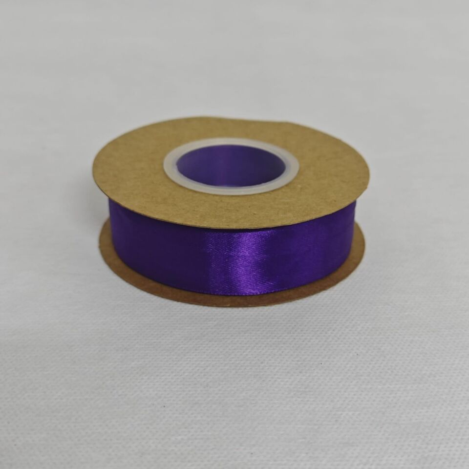 KURDELE SATEN MOR 2,5 CM 22 MT