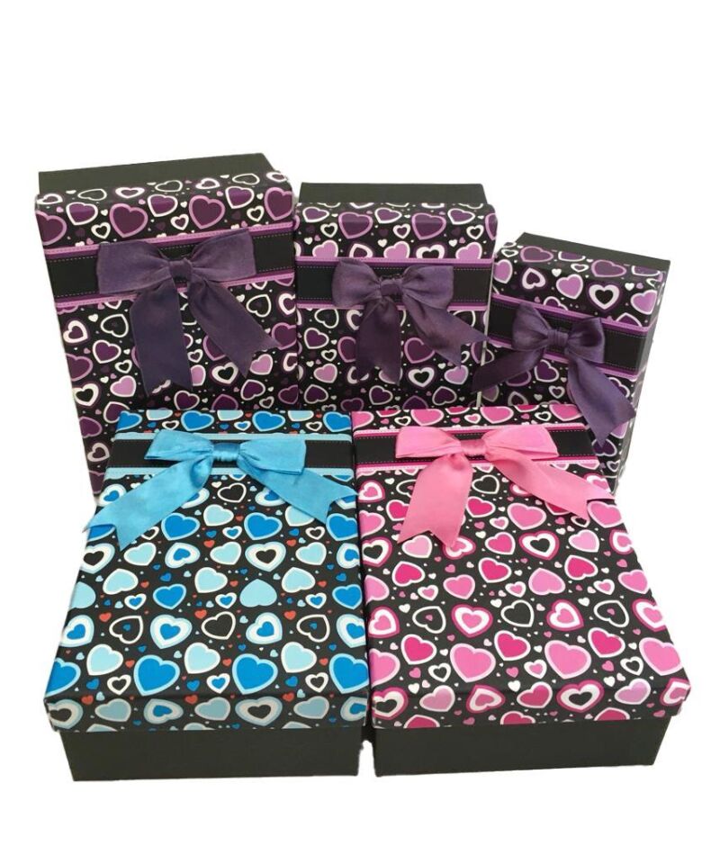 KUTU DİKDÖRTGEN PURE LOVE KIRMIZI 3 LÜ SET