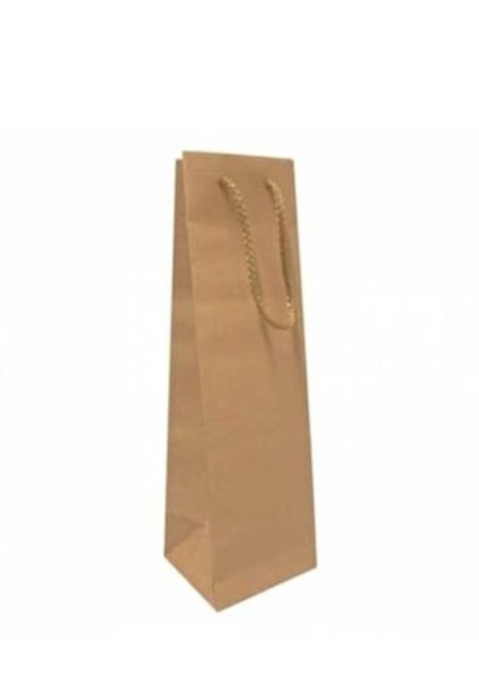 ÇANTA KRAFT İP SAPLI ŞİŞELİK 12*38 10'LU