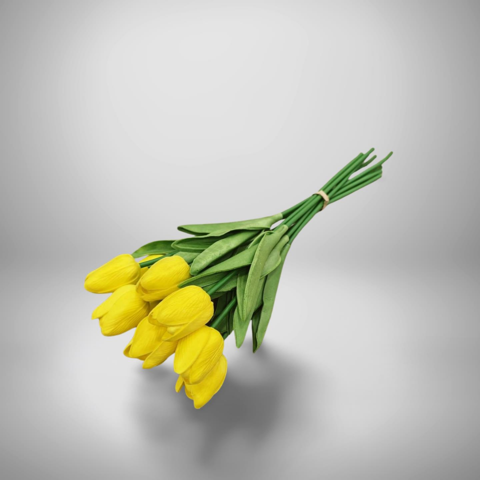 YAPAY ÇİÇEK LALE 10 LU SARI