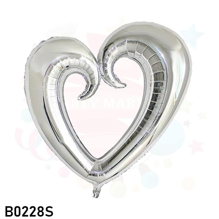 FOLYO BALON İÇİ BOŞ KALP BÜYÜK 30'' GÜMÜŞ