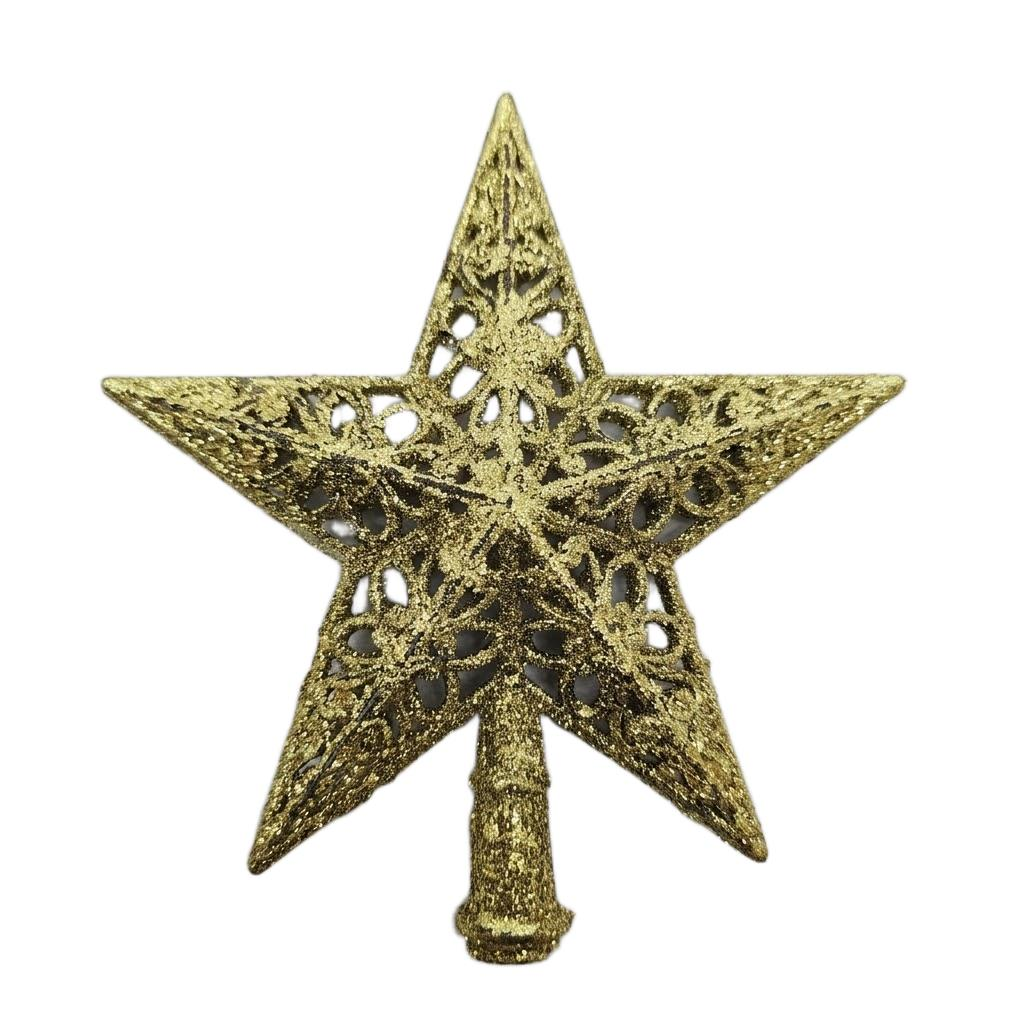 AĞAÇ SÜSÜ TEPELİK YILDIZ 15 CM ALTIN