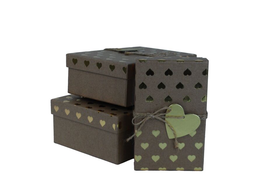 KUTU DİKDÖRTGEN POLINA KRAFT 3 LÜ SET
