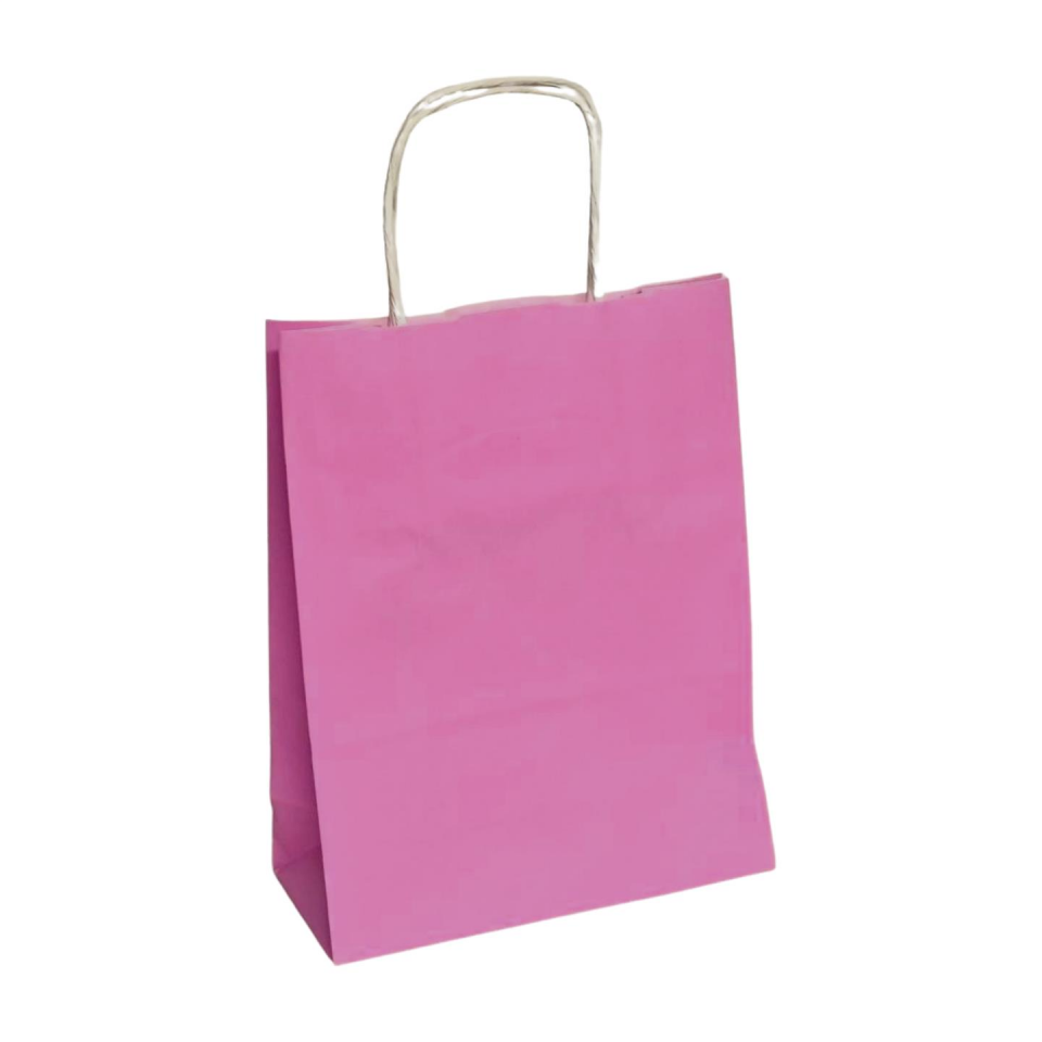 ÇANTA B.KRAFT BÜKÜM SAPLI PEMBE 18*24 CM 25 Lİ