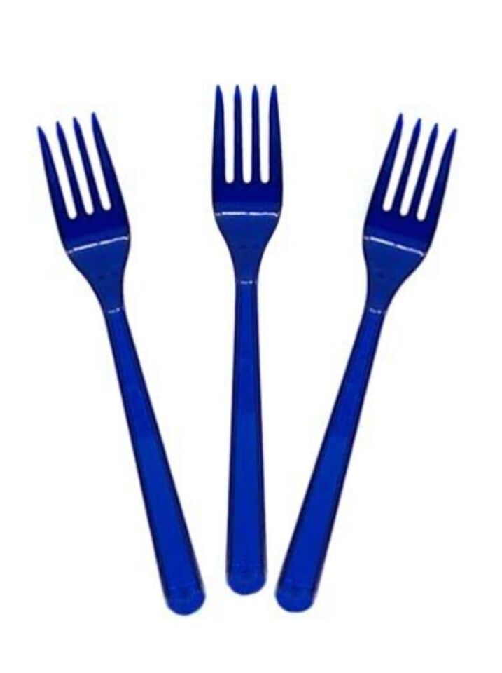 ÇATAL PLASTİK RENKLİ 25'Lİ LACİVERT