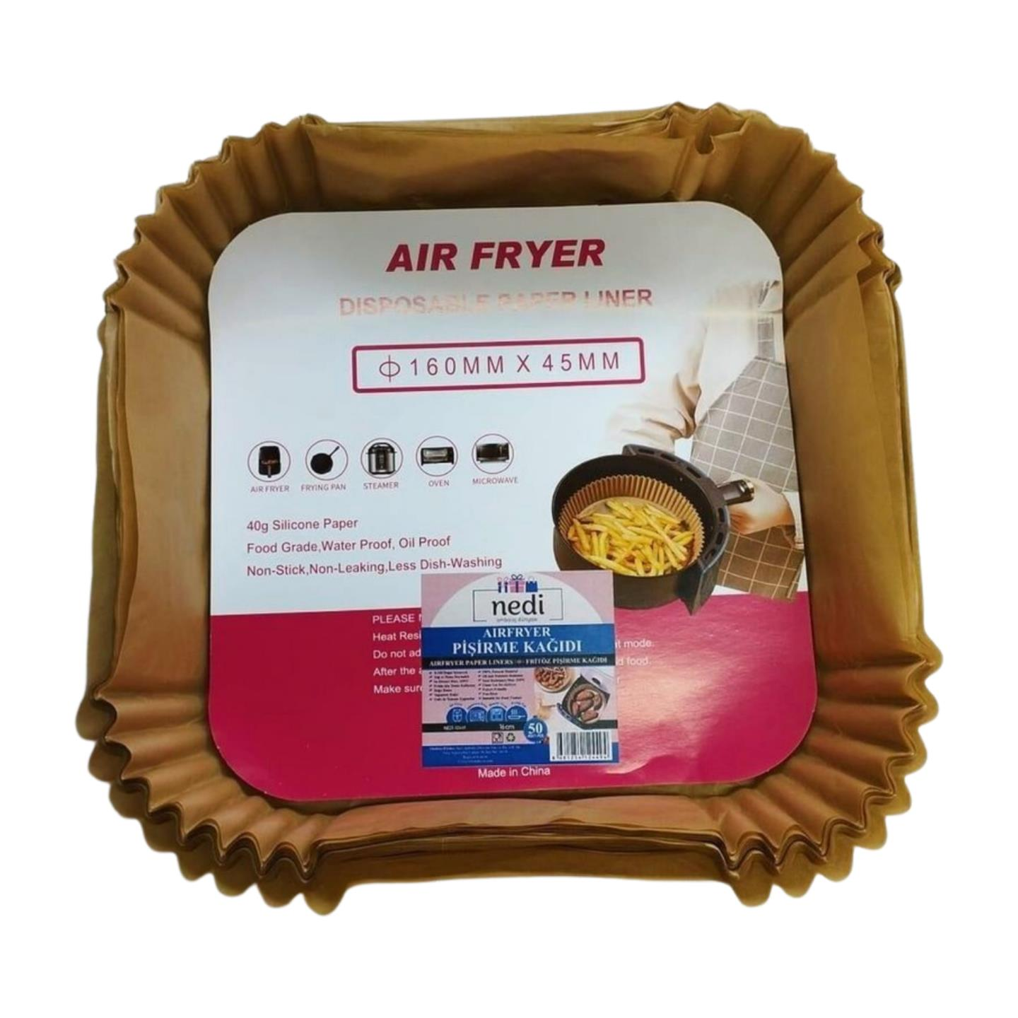 FRİTÖZ PİŞİRME KAĞIDI 16X16 KARE CM (25  AD)