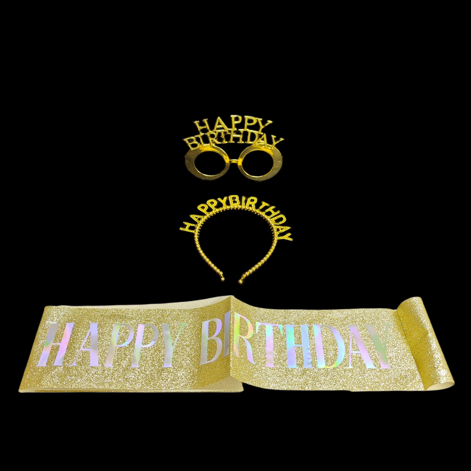 HAPPY BIRTHDAY TAÇ GÖZLÜK KUŞAK TAKIM