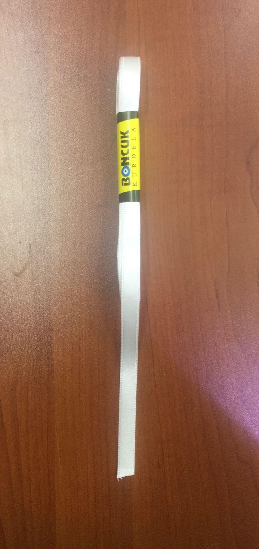 KURDELE SATEN BEYAZ 10 MT 1 CM