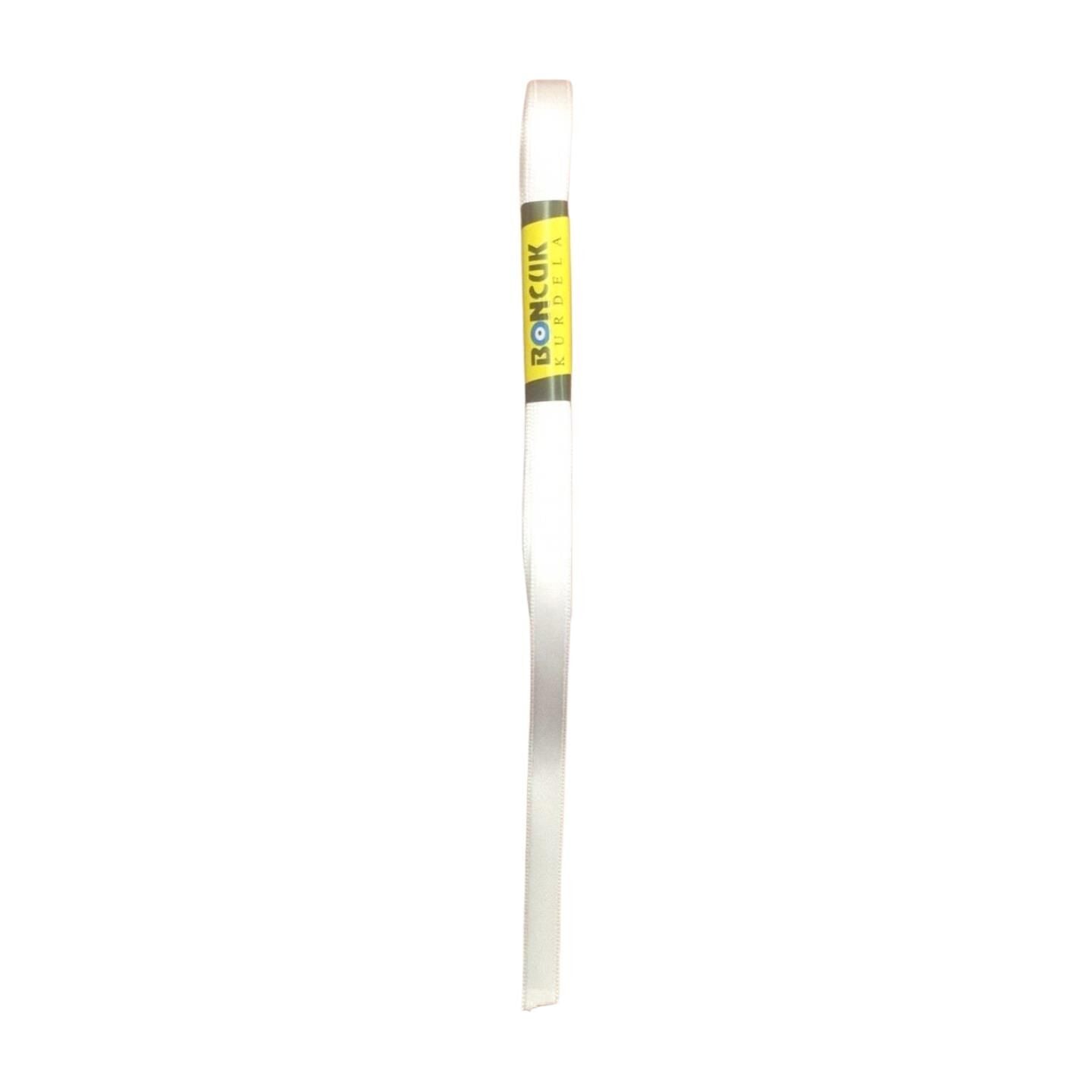 KURDELE SATEN BEYAZ 10 MT 1 CM
