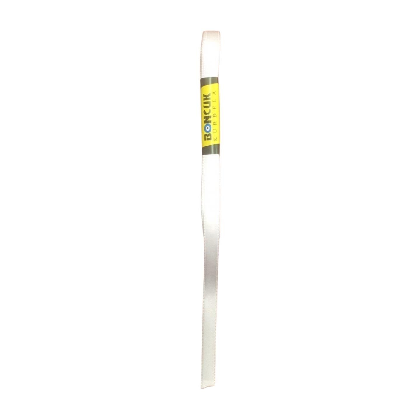 KURDELE SATEN BEYAZ 10 MT 1 CM