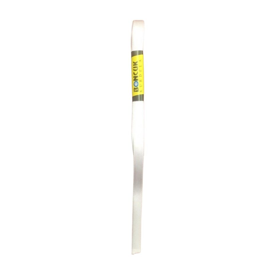 KURDELE SATEN BEYAZ 10 MT 1 CM