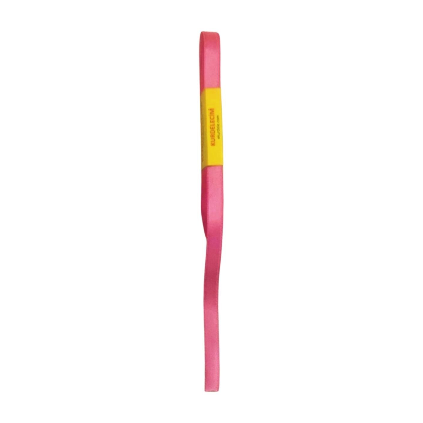 KURDELE SATEN PEMBE 10 MT 1 CM