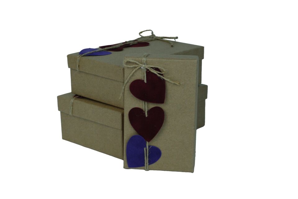 KUTU DİKDÖRTGEN NINA KRAFT 3 LÜ SET