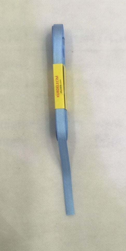 KURDELE SATEN MAVİ 10 MT 1 CM