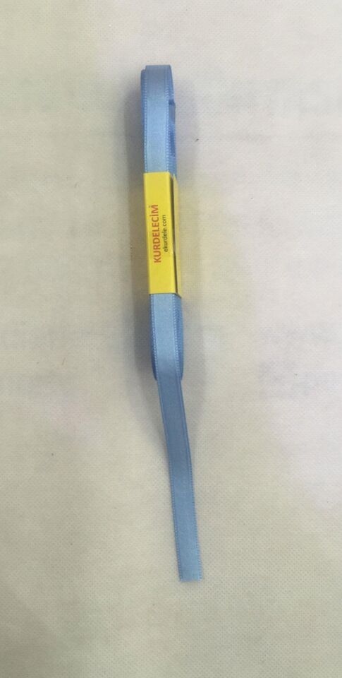 KURDELE SATEN MAVİ 10 MT 1 CM