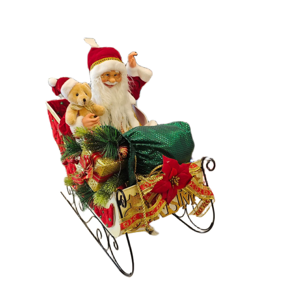 NOEL BABA YILBAŞI KIZAKLI 58CM