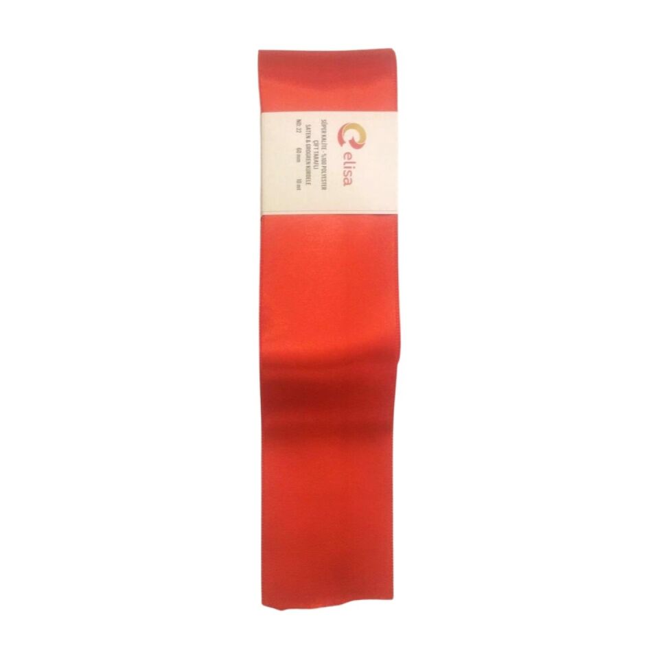 KURDELE SATEN KIRMIZI 10 MT 6 CM