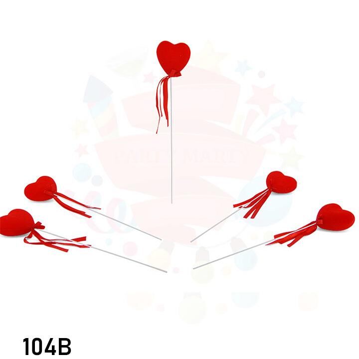 ÇUBUKLU STRAFOR KALP FLOKLU 6 LI BÜYÜK