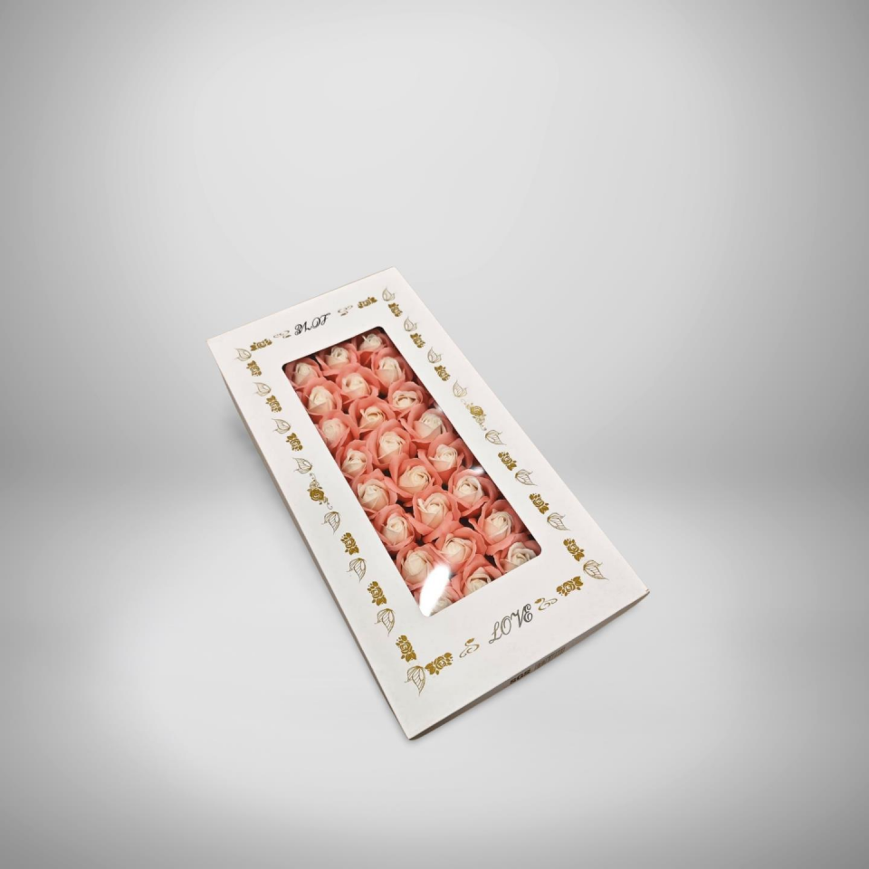 SABUN GÜL 50 Lİ ÇİFT RENKLİ KIRMIZI BEYAZ