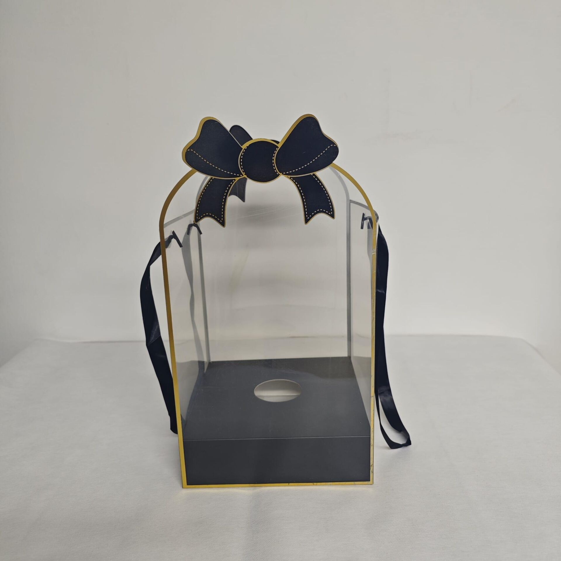 GÜL KUTUSU ASETATLI 21.5*21.5*41 SİYAH