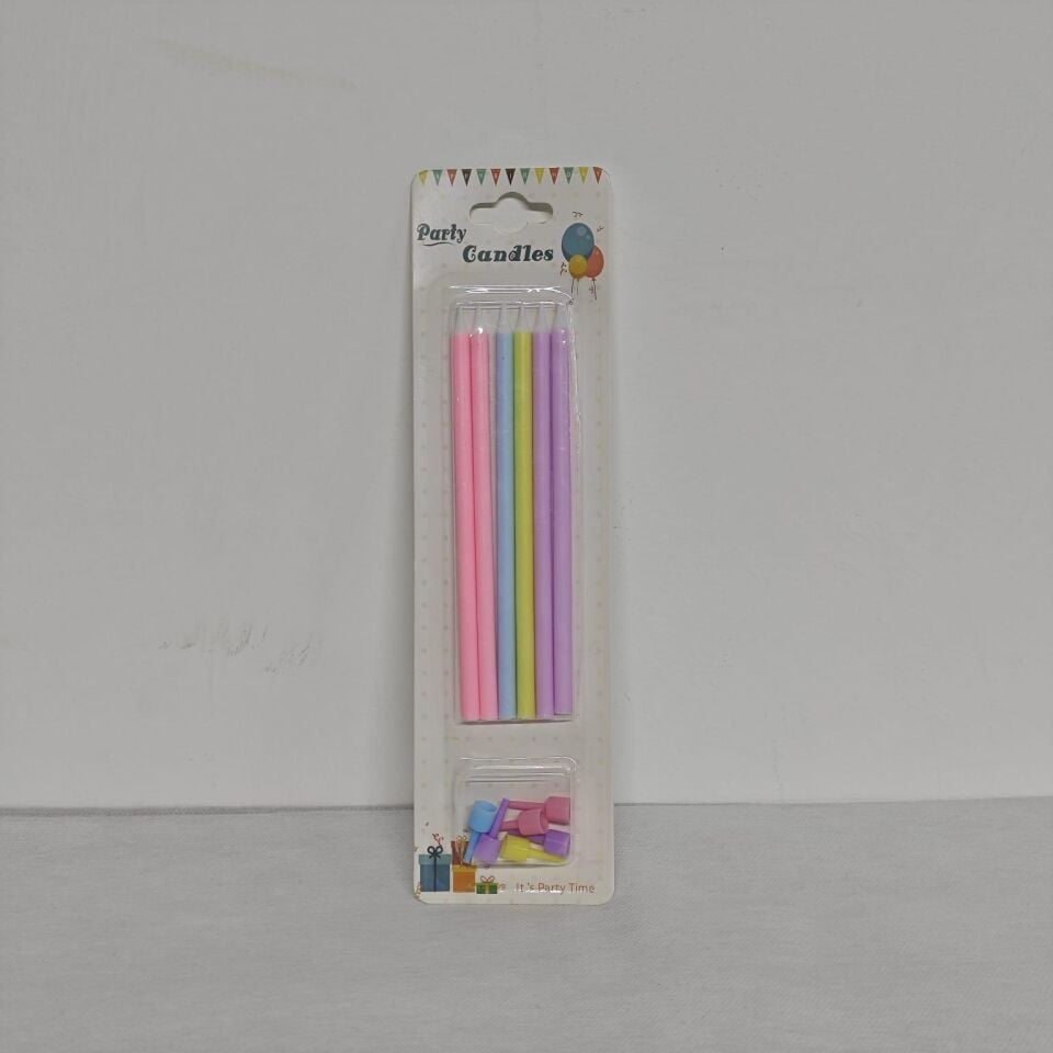 MUM İNCE ÇUBUK 6 LI MAKARON KARIŞIK 12,5 CM