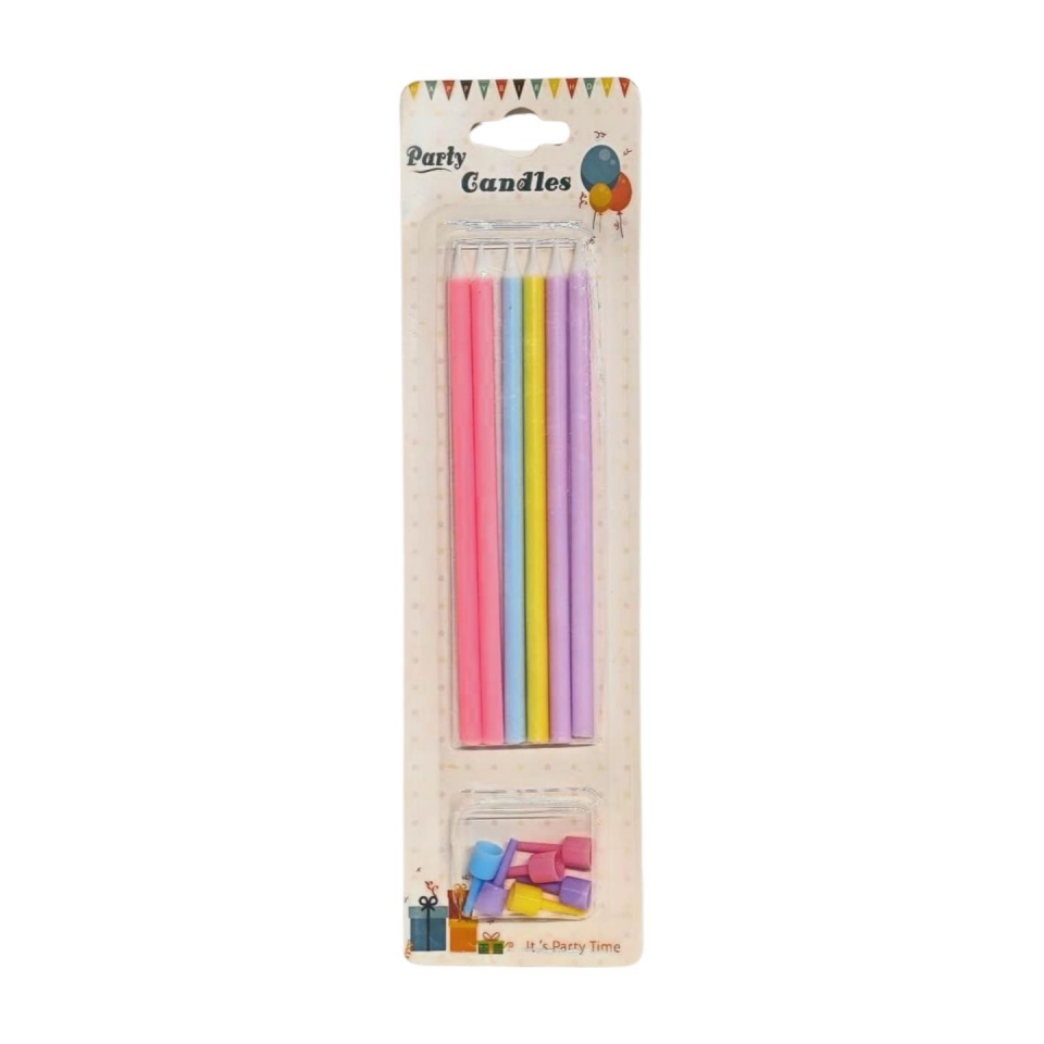 MUM İNCE ÇUBUK 6 LI MAKARON KARIŞIK 12,5 CM