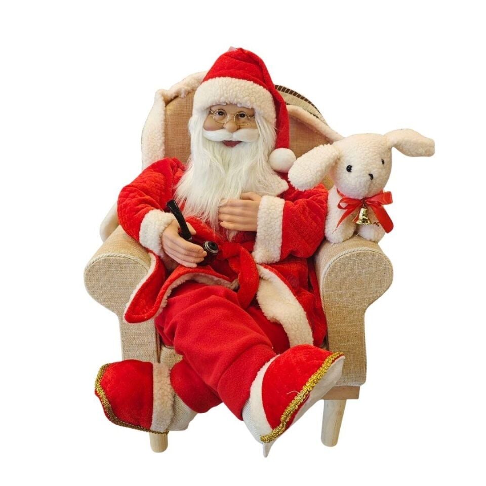 PELUŞ YILBAŞI NOEL BABA KOLTUKLU  75CM