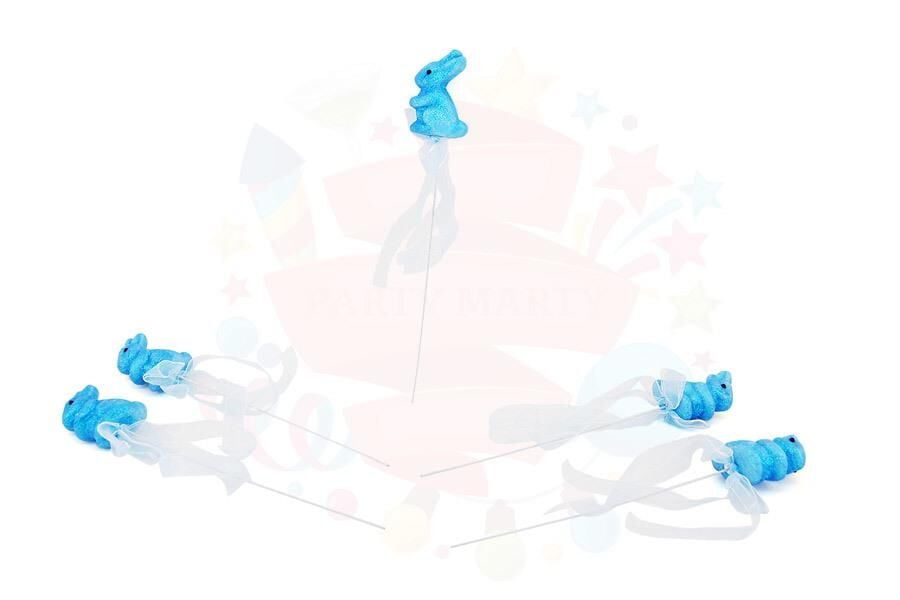 ÇUBUKLU STRAFOR TAVŞAN 6 LI MAVİ