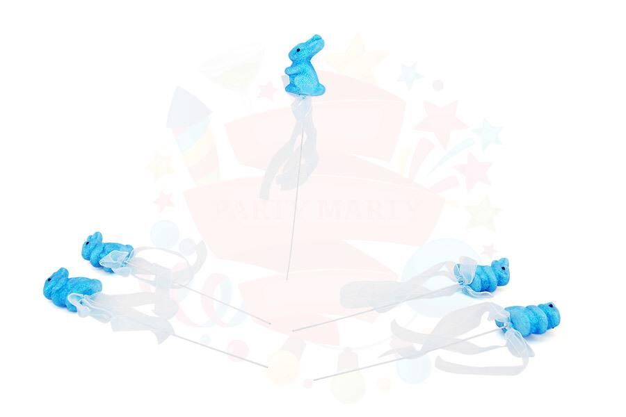 ÇUBUKLU STRAFOR TAVŞAN 6 LI MAVİ