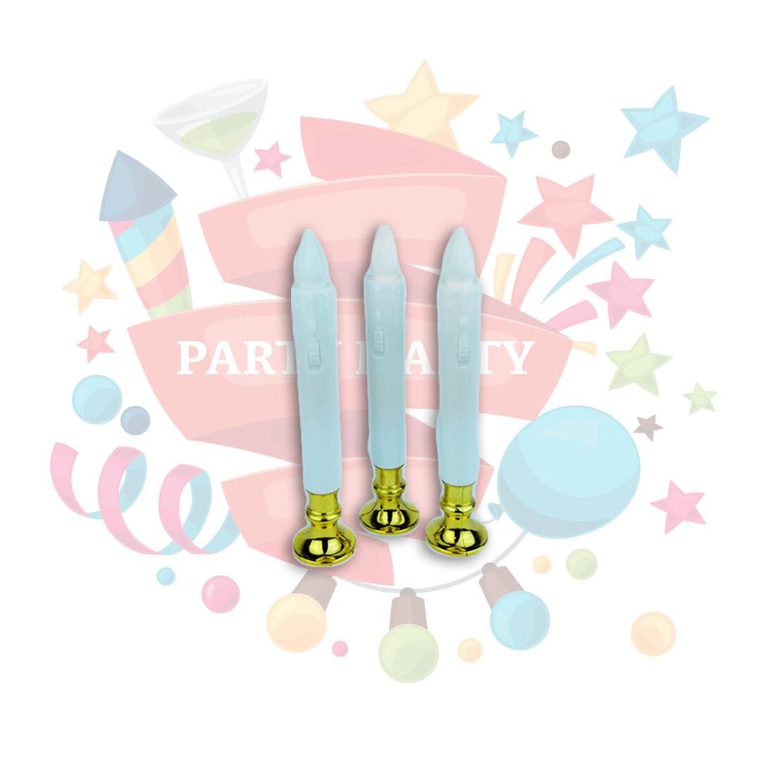 IŞIKLI MUM PİLLİ ŞAMDAN MUMU BEYAZ 20 CM