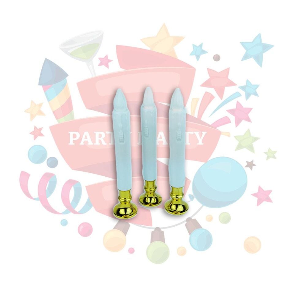 IŞIKLI MUM PİLLİ ŞAMDAN MUMU BEYAZ 20 CM