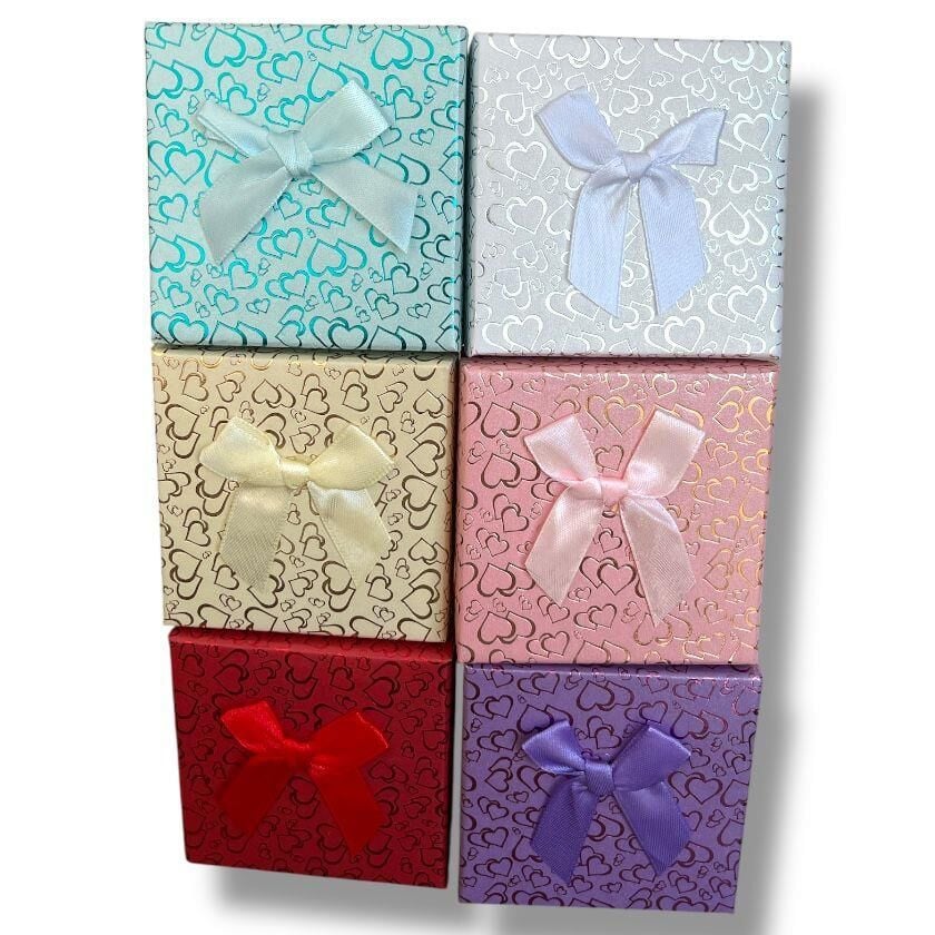 KUTU TEKLİ FİYONKLU 8,5*5,5 CM KALP BASKILI