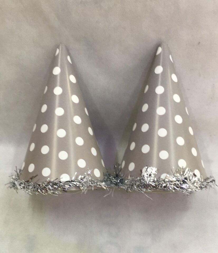 ŞAPKA KARTON TEMALI 10 LU GÜMÜŞ PUANTİYELİ