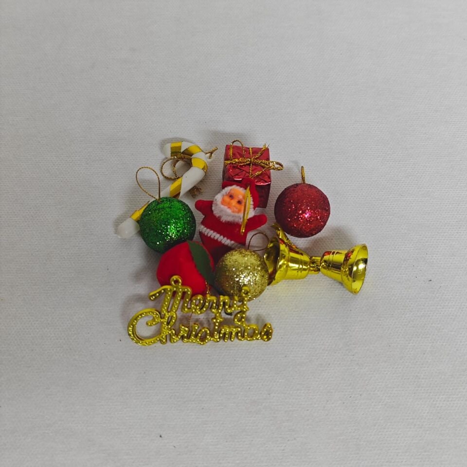 AĞAÇ SÜSÜ ŞEKER KAMIŞI NOEL BABA ÇAN FİYONK PAKET