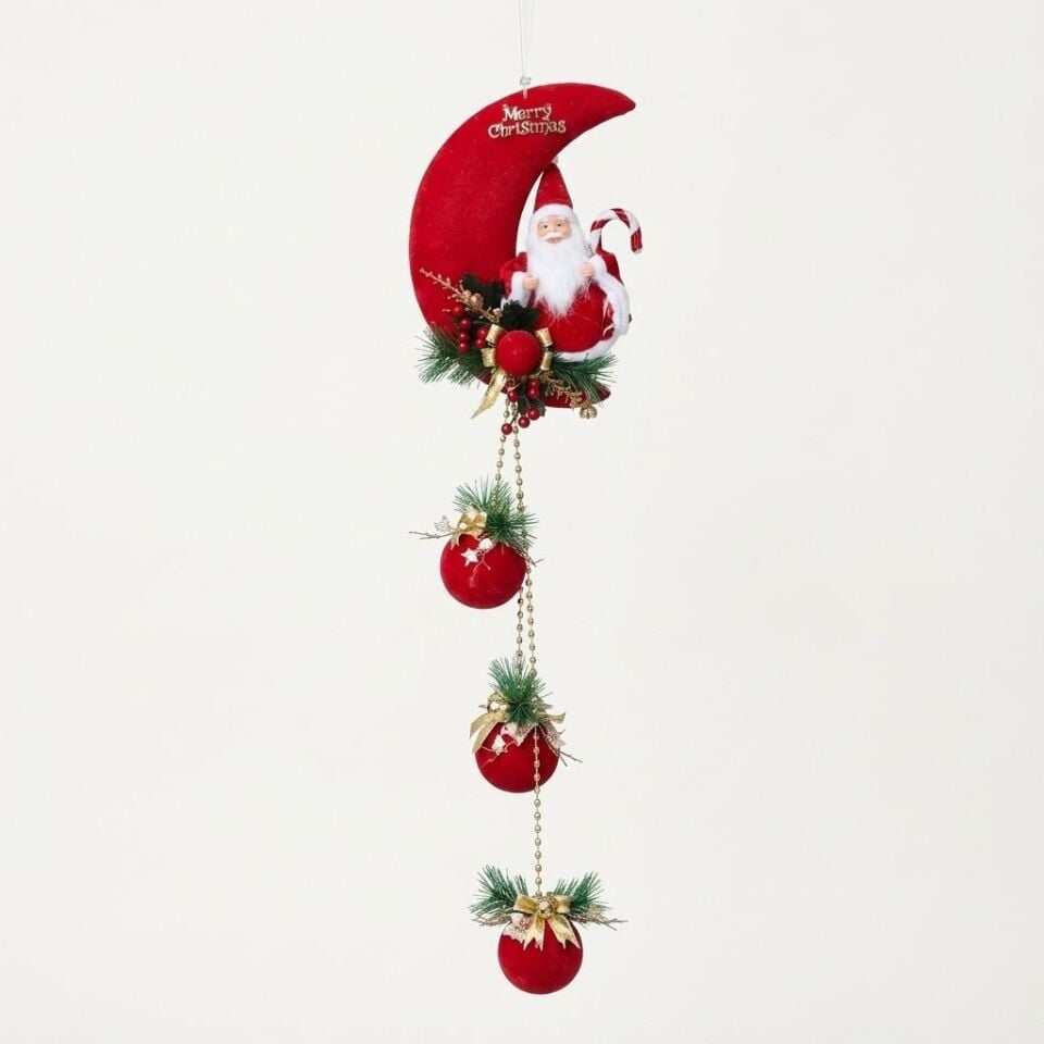 NOEL DEKORASYON KAPI SÜSÜ AY NOEL BABA 150*30CM
